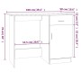 Escritorio de madera contrachapada marrón roble 100x50x76 cm de vidaXL, Escritorios - Ref: Foro24-815422, Precio: 77,54 €, De...
