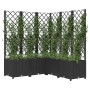 Jardinera con enrejado PP negro 120x120x136 cm de vidaXL, Maceteros y jardineras - Ref: Foro24-318277, Precio: 171,12 €, Desc...