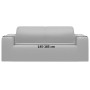 Funda elástica para sillón de 2 plazas poliéster jersey gris