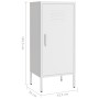 Armario de almacenamiento acero blanco 42,5x35x101,5 cm