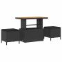 Conjunto de sofá de jardín 10 pcs Negro ratán sintético