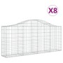 Gabionenkörbe 8 Stk. Bogenform Eisen 200x30x80/100 cm von vidaXL, Töpfe und Pflanzgefäße - Ref: Foro24-3145415, Preis: 578,15...