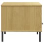 OSLO coffee table metal legs solid brown wood 85x50x45cm by vidaXL, Coffee table - Ref: Foro24-351033, Price: 62,36 €, Discou...
