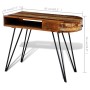 Schreibtisch aus recyceltem Massivholz mit Eisenbeinen von vidaXL, Schreibtische - Ref: Foro24-241641, Preis: 158,93 €, Rabat...