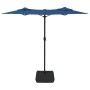 Sombrilla doble con luces LED azul 316x240 cm de vidaXL, Sombrillas - Ref: Foro24-362976, Precio: 167,10 €, Descuento: %