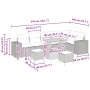 Conjunto de sofá de jardín 9 pcs Gris ratán sintético
