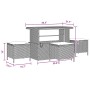 Conjunto de sofá de jardín 10 pcs Negro ratán sintético
