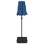 Sombrilla doble con luces LED azul 316x240 cm de vidaXL, Sombrillas - Ref: Foro24-362976, Precio: 167,10 €, Descuento: %