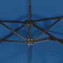 Sombrilla doble con luces LED azul 316x240 cm de vidaXL, Sombrillas - Ref: Foro24-362976, Precio: 167,10 €, Descuento: %
