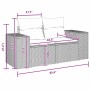 Conjunto de sofá de jardín 13 pcs Negro ratán sintético