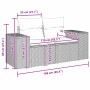 Conjunto de sofá de jardín 13 pcs Negro ratán sintético