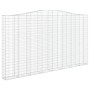Gabionenkörbe 2 Stk. Bogenform Eisen 400x30x220/240 cm von vidaXL, Töpfe und Pflanzgefäße - Ref: Foro24-3145904, Preis: 529,8...