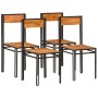 Sillas de comedor 4 unidades madera maciza de acacia