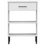 Console cabinet with metal legs made of solid white pine wood OSLO by vidaXL, Side tables - Ref: Foro24-351002, Price: 47,21 ...