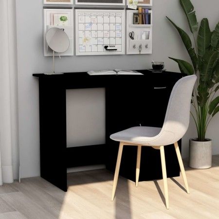 Escritorio de madera contrachapada negro 100x50x76 cm de vidaXL, Escritorios - Ref: Foro24-801081, Precio: 85,75 €, Descuento: %