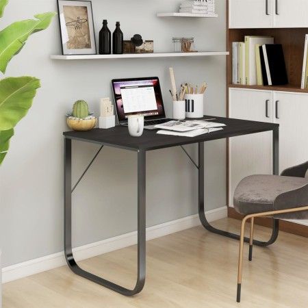Schwarzer Computertisch aus Spanplatte, 110 x 60 x 73 cm von vidaXL, Schreibtische - Ref: Foro24-30200, Preis: 106,30 €, Raba...