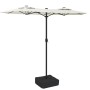 Doppelter Sonnenschirm mit sandweißen LED-Lichtern 316x240 cm von vidaXL, Sonnenschirme - Ref: Foro24-362969, Preis: 139,36 €...