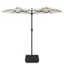 Doppelter Sonnenschirm mit sandweißen LED-Lichtern 316x240 cm von vidaXL, Sonnenschirme - Ref: Foro24-362969, Preis: 139,36 €...