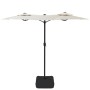 Doppelter Sonnenschirm mit sandweißen LED-Lichtern 316x240 cm von vidaXL, Sonnenschirme - Ref: Foro24-362969, Preis: 139,36 €...