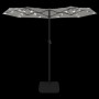 Doppelter Sonnenschirm mit sandweißen LED-Lichtern 316x240 cm von vidaXL, Sonnenschirme - Ref: Foro24-362969, Preis: 139,36 €...