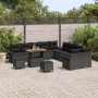 Conjunto de sofá de jardín 13 pcs Negro ratán sintético