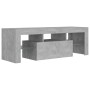 Mueble de TV con luces LED gris hormigón 120x35x40 cm de vidaXL, Muebles TV - Ref: Foro24-804350, Precio: 78,98 €, Descuento: %