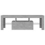 Mueble de TV con luces LED gris hormigón 120x35x40 cm de vidaXL, Muebles TV - Ref: Foro24-804350, Precio: 78,98 €, Descuento: %
