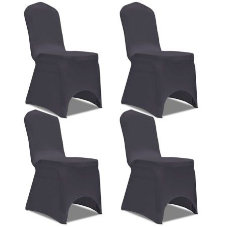 Elastic chair cover 4 units anthracite gray by vidaXL, Covers - Ref: Foro24-131415, Price: 20,58 €, Discount: %