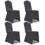 Elastic chair cover 4 units anthracite gray by vidaXL, Covers - Ref: Foro24-131415, Price: 20,58 €, Discount: %