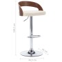 Küchenhocker 2 Stück Kunstleder gebogenes Holz creme von vidaXL, Küchenhocker - Ref: Foro24-283145, Preis: 269,85 €, Rabatt: %