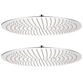 Cabezal de ducha efecto lluvia 2 pzs acero inoxidable Ø 50 cm
