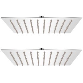 Cabezal de ducha efecto lluvia 2 pzs acero inoxidable 20x20 cm