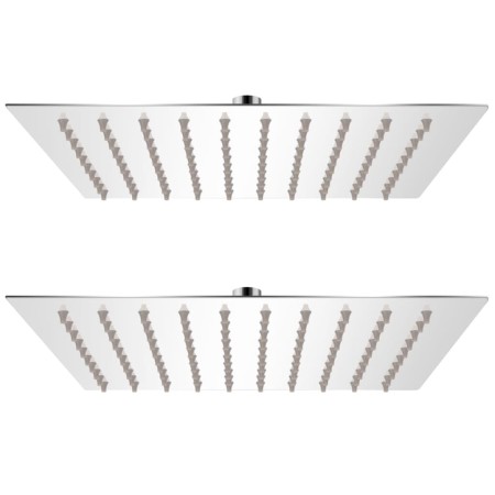 Cabezal de ducha efecto lluvia 2 pzs acero inoxidable 20x20 cm