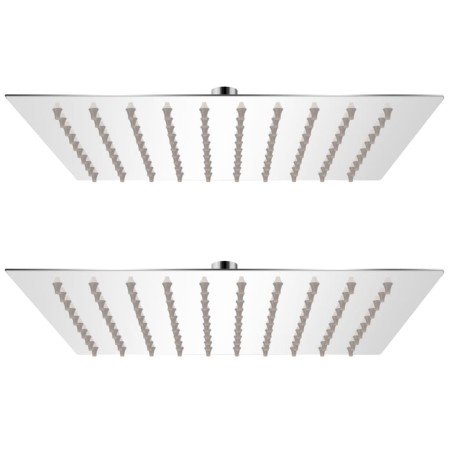 Cabezal de ducha efecto lluvia 2 pzs acero inoxidable 20x20 cm en Cabezales de ducha | Comprar online en Foro24