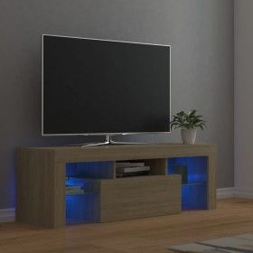 TV stand with LED lights Sonoma oak 120x35x40 cm by vidaXL, TV Furniture - Ref: Foro24-804349, Price: 73,76 €, Discount: %