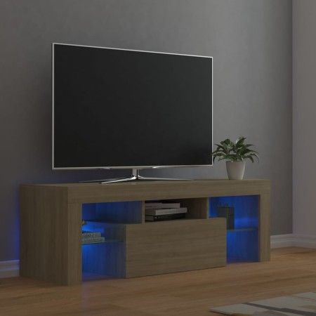 TV-Möbel mit LED-Leuchten Sonoma Eiche 120x35x40 cm von vidaXL, TV-Möbel - Ref: Foro24-804349, Preis: 73,76 €, Rabatt: %