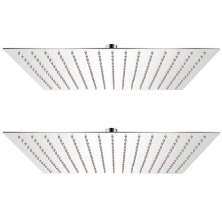 Cabezal de ducha efecto lluvia 2 uds acero inoxidable 40x40 cm