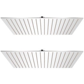 Cabezal de ducha efecto lluvia 2 uds acero inoxidable 50x50 cm