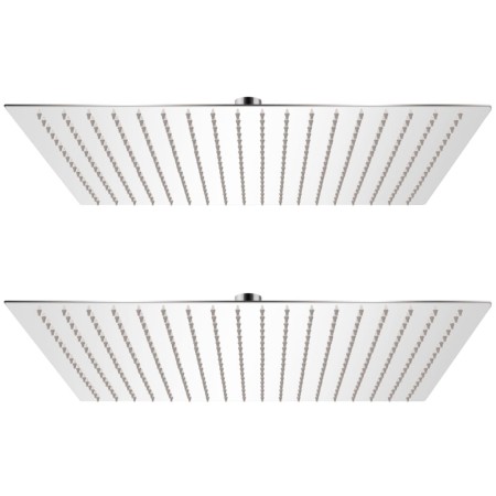 Cabezal de ducha efecto lluvia 2 uds acero inoxidable 50x50 cm