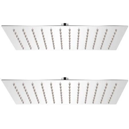 Cabezal de ducha efecto lluvia 2 pzs acero inoxidable 20x30 cm
