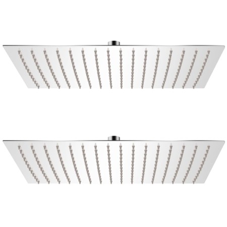 Cabezal de ducha efecto lluvia 2 pzs acero inoxidable 30x40 cm