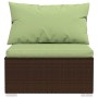 6-teiliges Gartenmöbel-Set und braune synthetische Rattankissen von vidaXL, Gartensets - Ref: Foro24-3101940, Preis: 688,88 €...