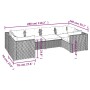 6-teiliges Gartenmöbel-Set und braune synthetische Rattankissen von vidaXL, Gartensets - Ref: Foro24-3101940, Preis: 688,88 €...