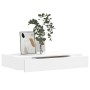 Estantes de pared flotantes con cajones 2 uds blanco 48 cm