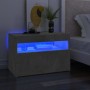 Muebles de TV con luces LED 2 uds gris hormigón 60x35x40 cm de vidaXL, Muebles TV - Ref: Foro24-804418, Precio: 69,82 €
