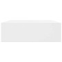 Estantes de pared flotantes con cajones 2 uds blanco 48 cm