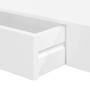Estantes de pared flotantes con cajones 2 uds blanco 48 cm