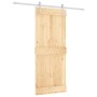 Sliding door with solid pine wood hardware 85x210 cm by vidaXL, Doors - Ref: Foro24-3203028, Price: 170,37 €, Discount: %