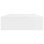 Estantes de pared flotantes con cajones 2 uds blanco 80 cm