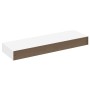 Estantes de pared flotantes con cajones 2 uds blanco 80 cm
